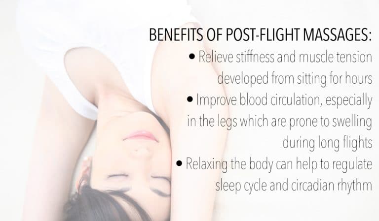 Benefits of post flight spa massages