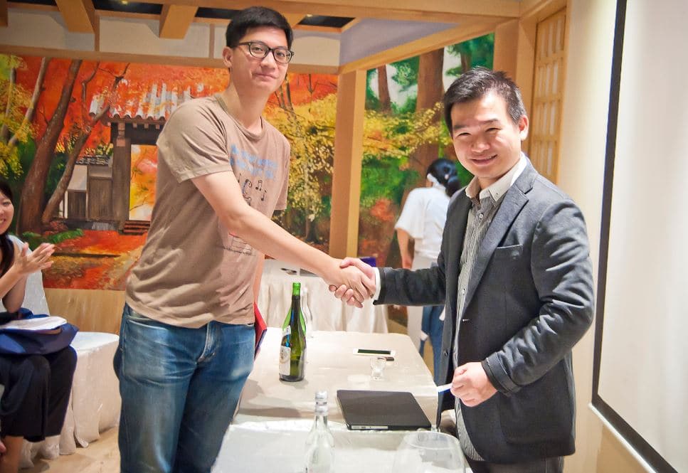 Lucky winner that won the Sake !