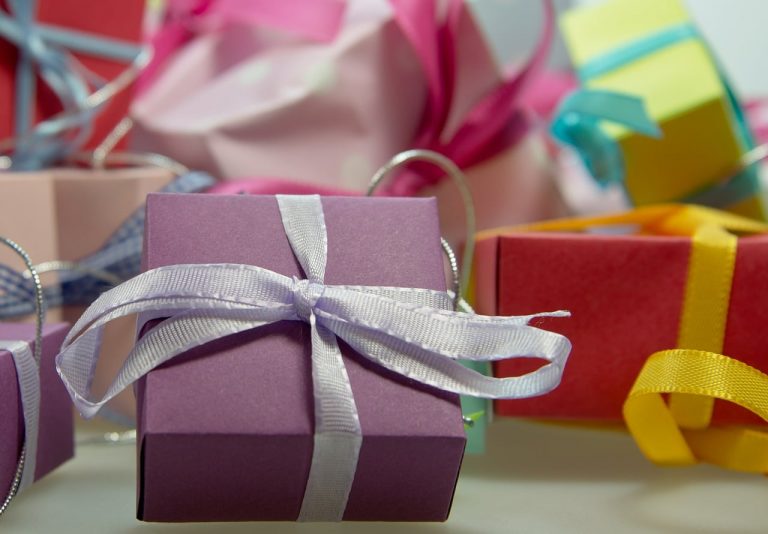 gifts with ribbons