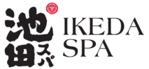 ikeda spa logo design featuring Japanese spa elements.